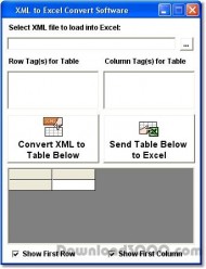 XML to Excel Convert Software screenshot